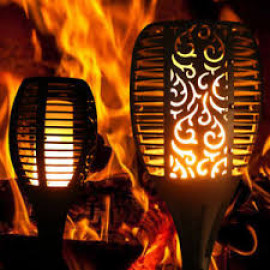 Solar Torch Light True Flame