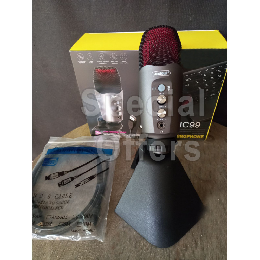 Studio Microphone & Live Sound Card
